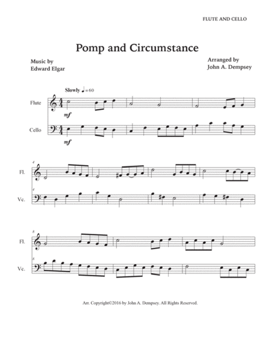 Pomp and Circumstance (Duet for Flute and Cello) image number null