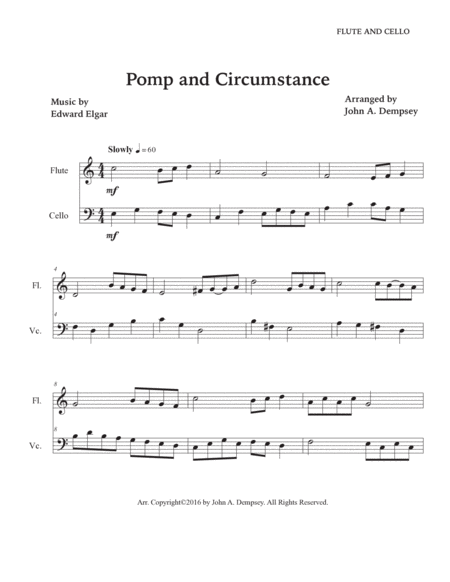 Pomp and Circumstance (Duet for Flute and Cello) image number null