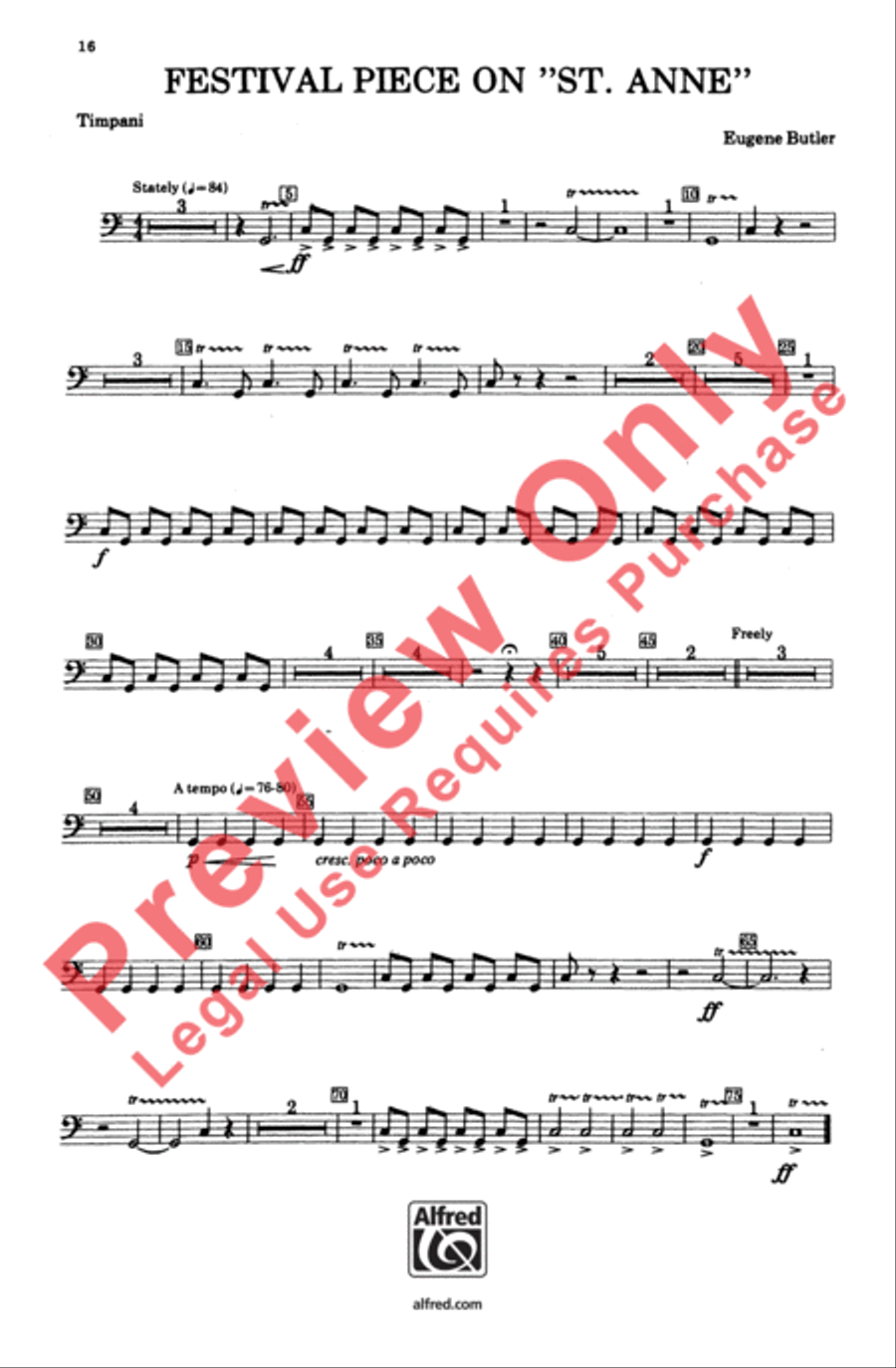 Festival Piece on St. Anne 4-Part scores gallery preview page 16