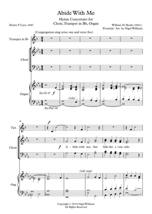 Hymn Concertato, Abide With Me (Eventide), for SATB choir, Organ and Trumpet in Bb