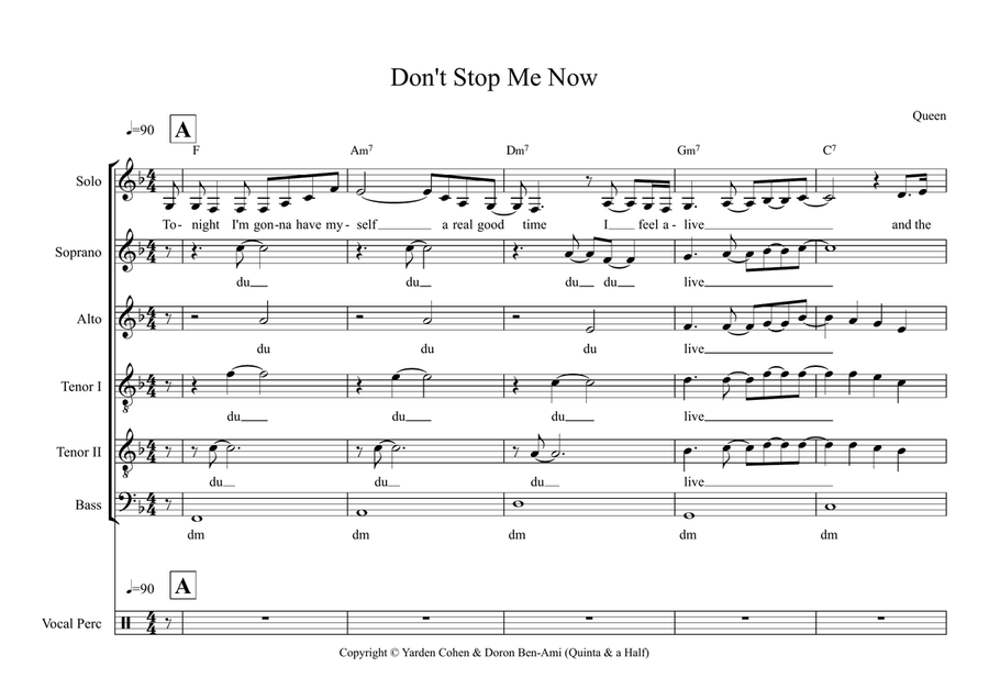 Don't Stop Me Now Divisi scores gallery preview page 1