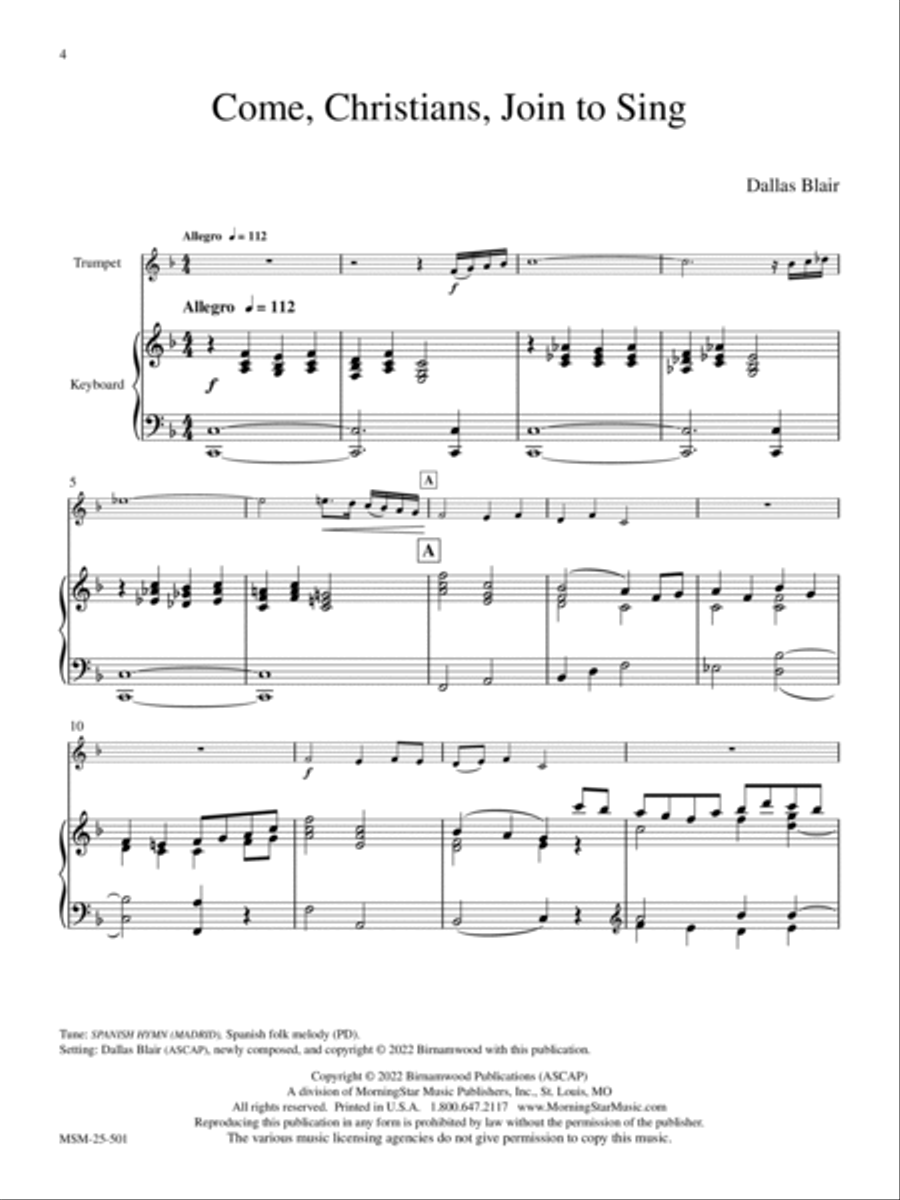 When Morning Gilds the Skies Trumpet scores gallery preview page 2