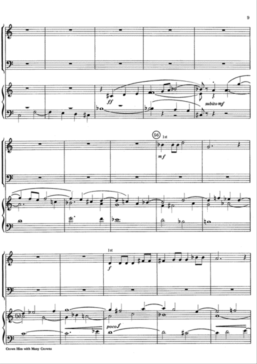Crown Him with Many Crowns Tuba scores gallery preview page 9