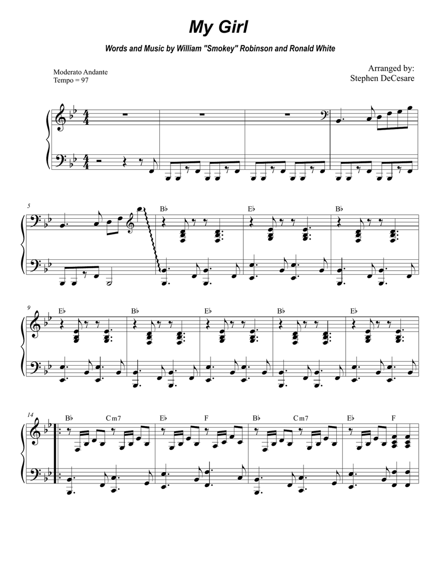 My Girl Woodwind Duet scores gallery preview page 5