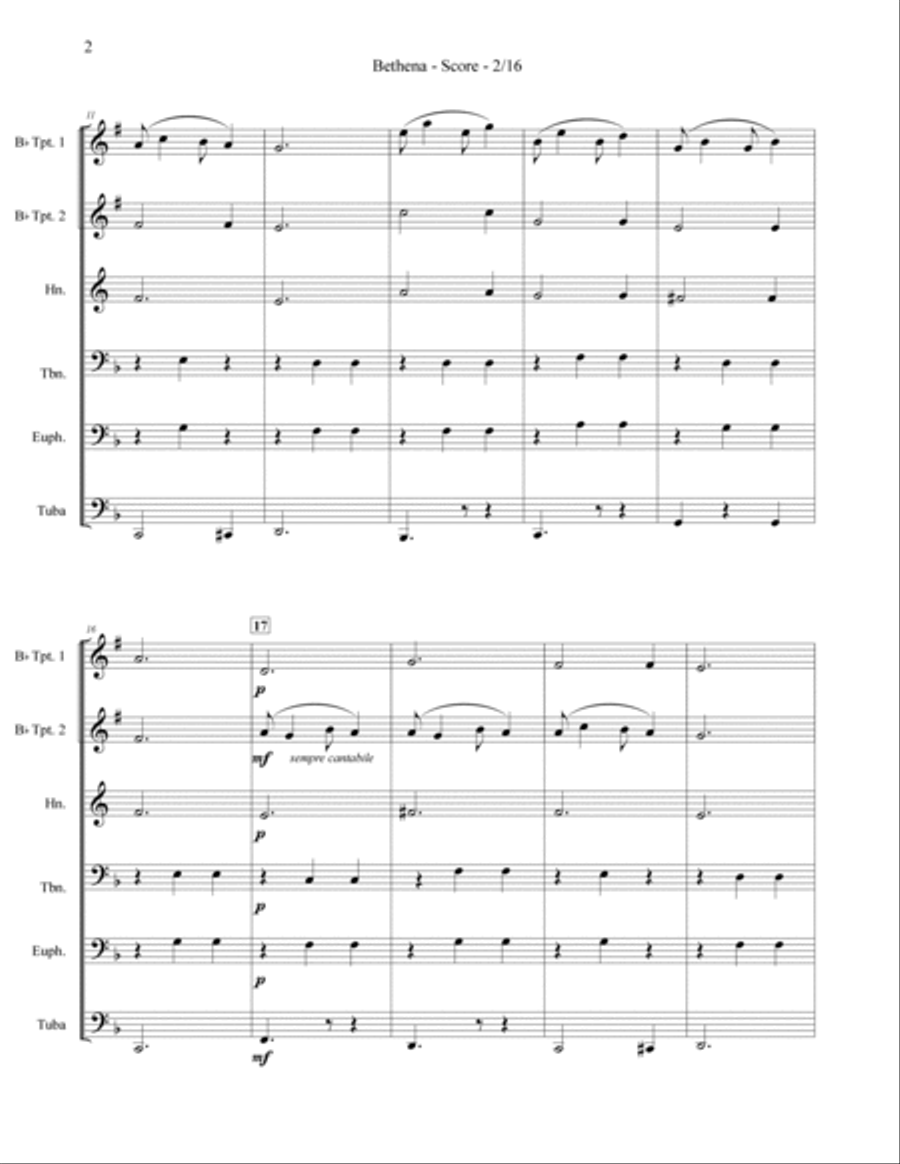 Bethena: A Concert Waltz Euphonium scores gallery preview page 4