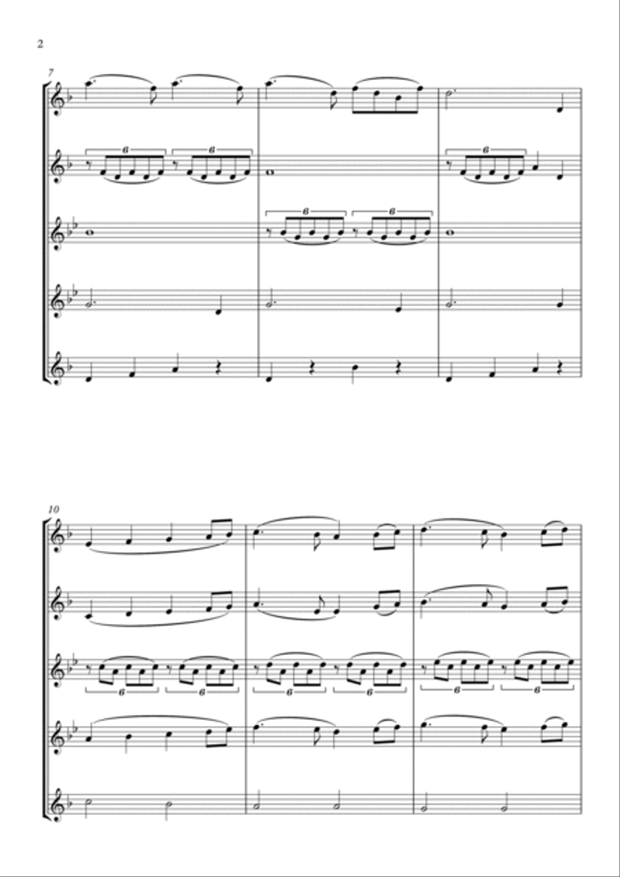 Swan Lake Saxophone Quintet scores gallery preview page 2