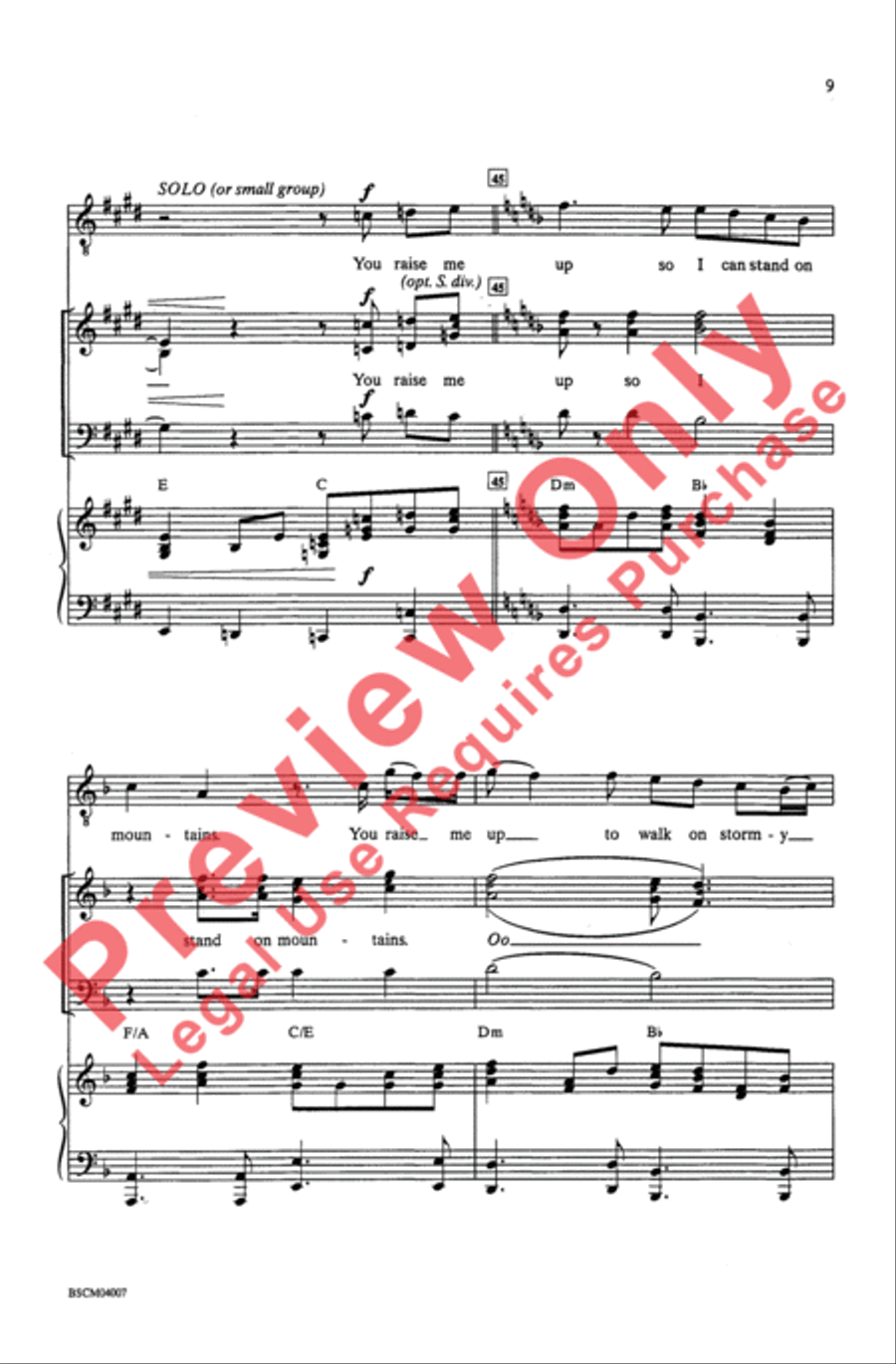 You Raise Me Up 3-Part scores gallery preview page 8