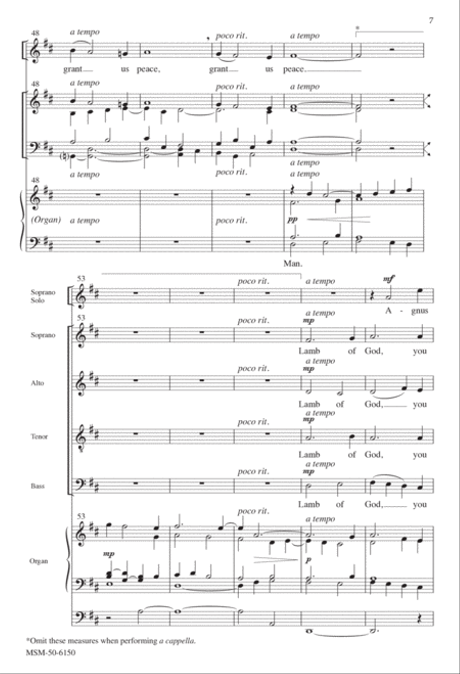 Lamb of God 4-Part scores gallery preview page 6