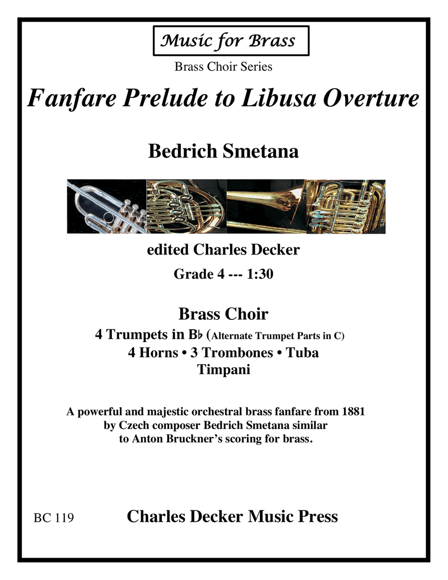 Fanfare Prelude to Libusa Overture for Brass Choir Euphonium scores gallery preview page 1