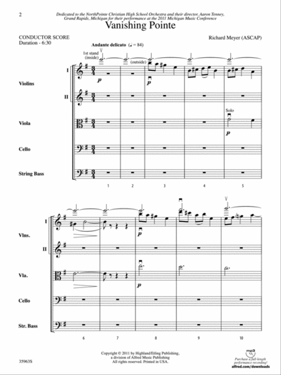 Vanishing Pointe String Orchestra scores gallery preview page 2