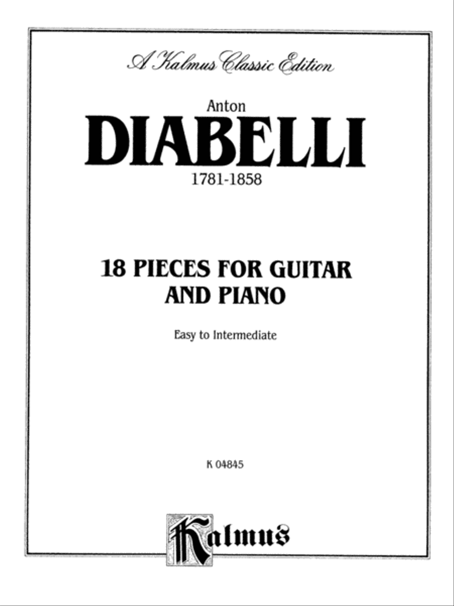 18 Pieces for Guitar and Piano Guitar Ensemble scores gallery preview page 2