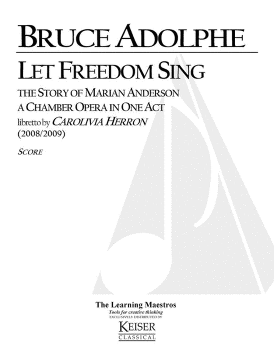 Let Freedom Sing The Story Of Marian Anderson Score (Pod)