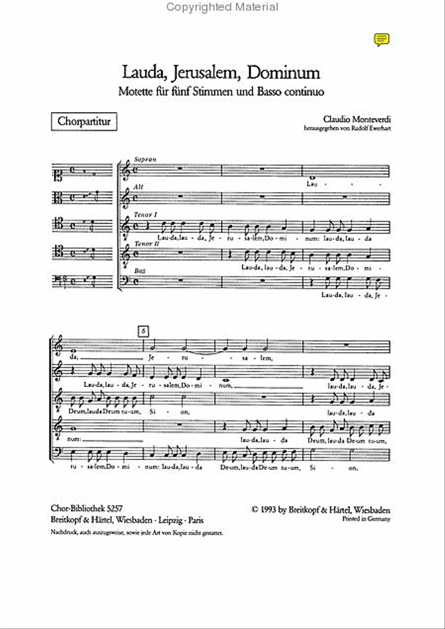 Lauda, Jerusalem, Dominum Choir scores gallery preview page 2
