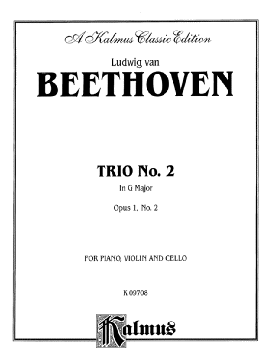 Piano Trio No. 2 -- Op. 1, No. 2