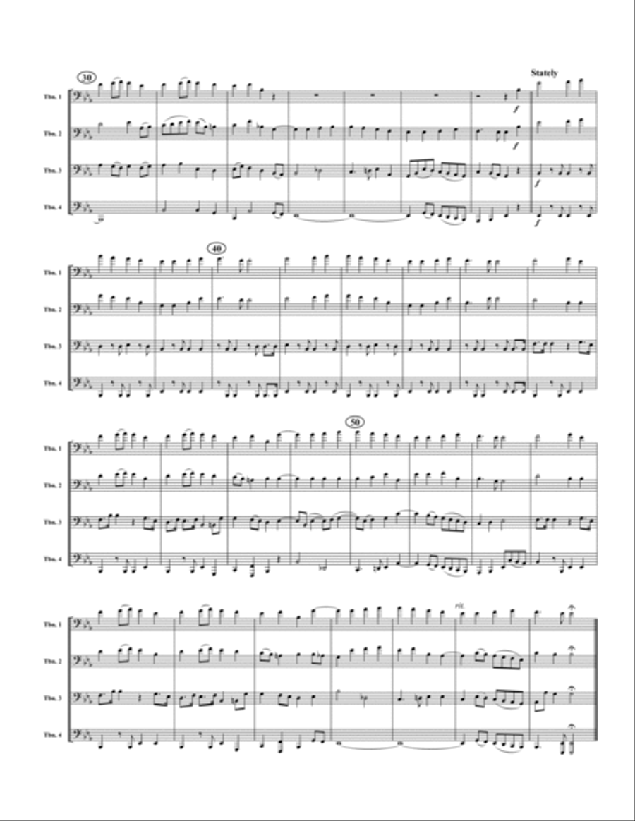 Ode to Joy Trombone Quartet scores gallery preview page 2