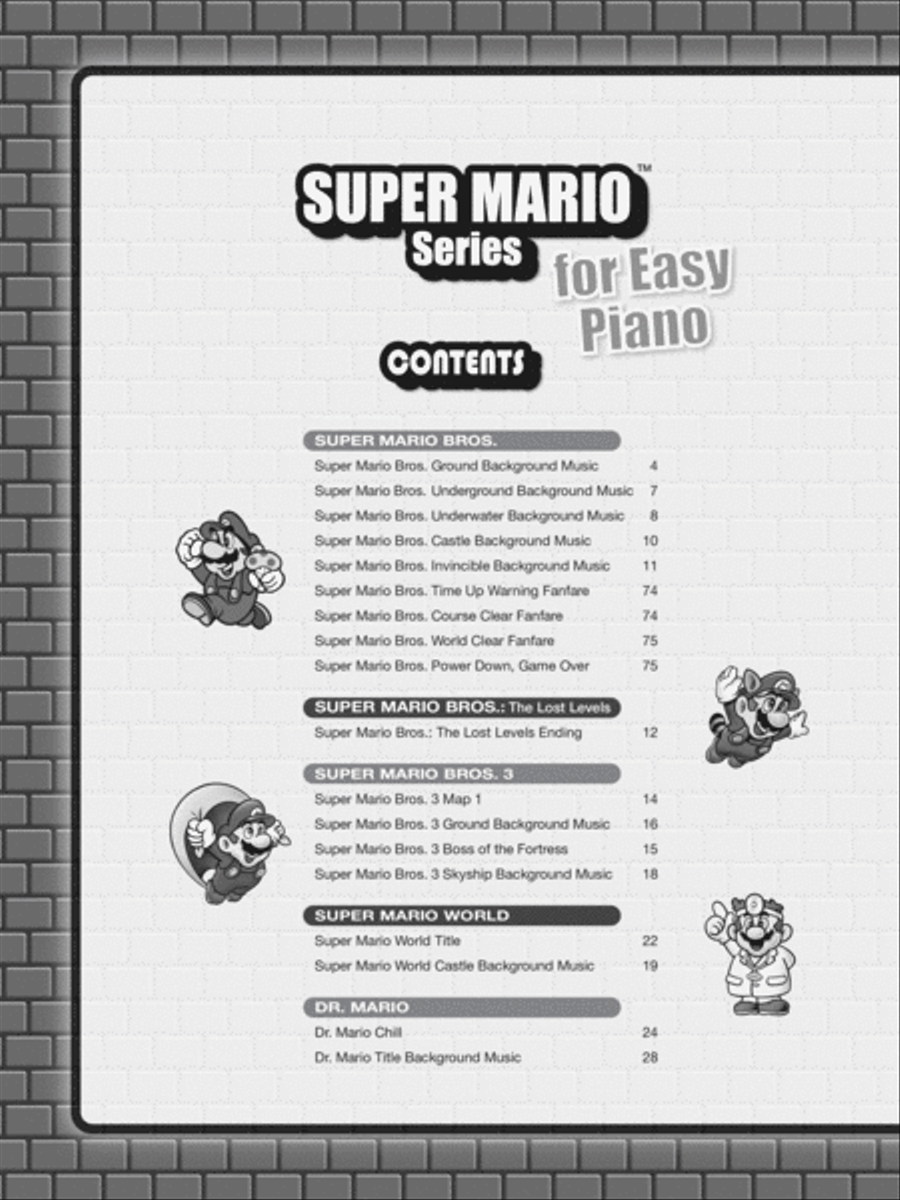 Super Mario for Piano Easy Piano scores gallery preview page 2