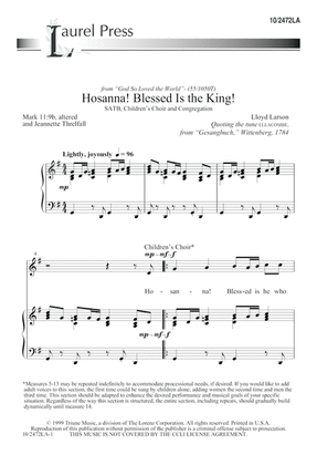 Book cover for Hosanna, Blessed is the King