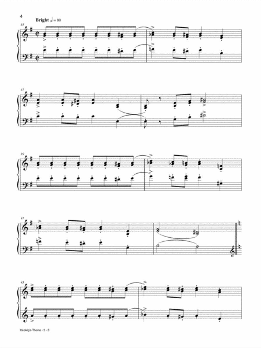 Hedwig's Theme (from Harry Potter and the Sorcerer's Stone) Piano Solo scores gallery preview page 3