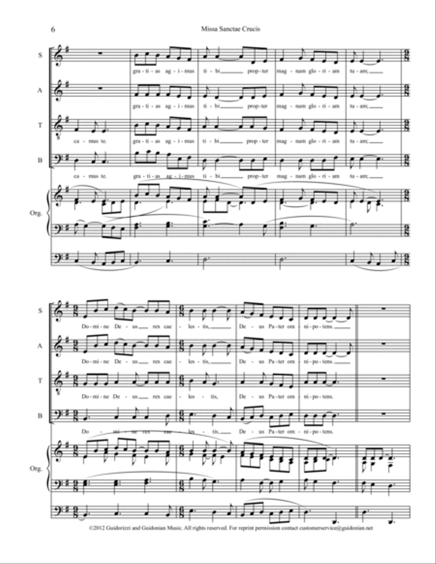 Missa Sanctae Crucis 4-Part scores gallery preview page 6