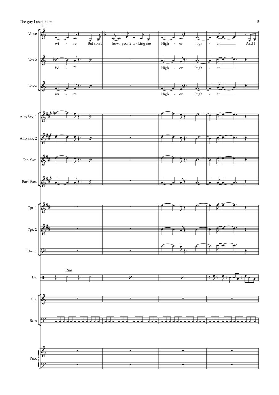 Guy I Used To Be Jazz Ensemble scores gallery preview page 5