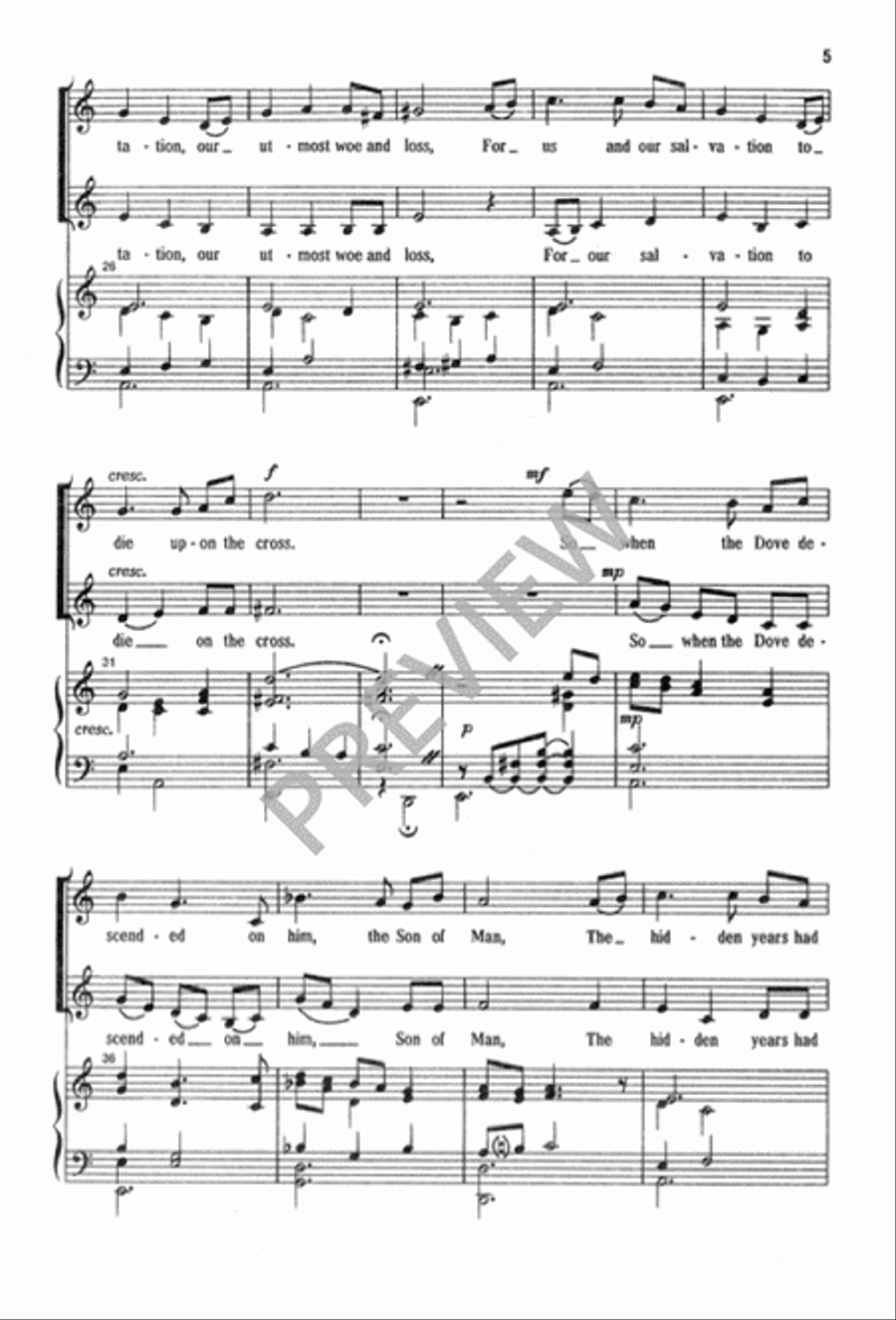 The Baptism of Jesus The Baptism of Jesus 2-Part scores gallery preview page 6