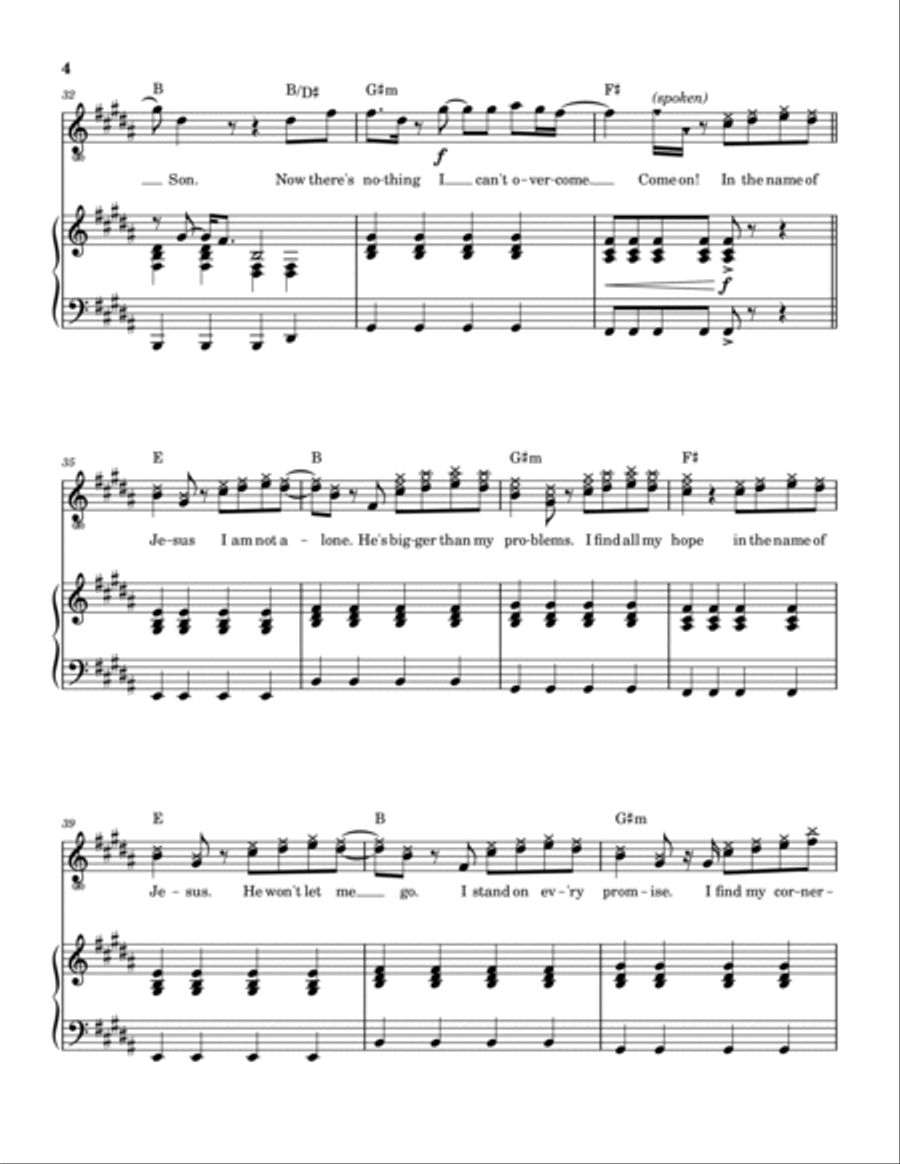 In The Name Of Jesus Piano, Vocal, Guitar scores gallery preview page 5