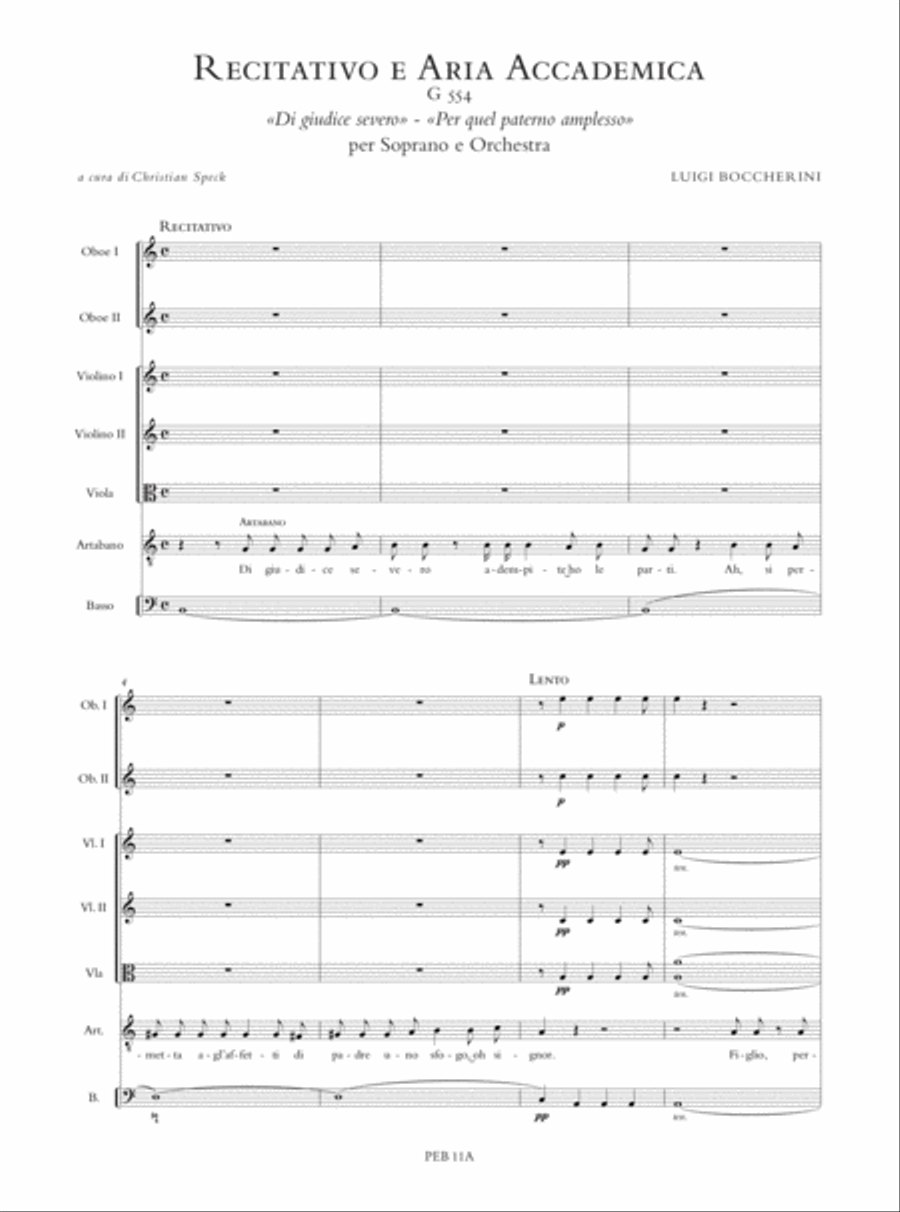 Recitativo e Aria accademica G 554 