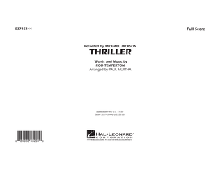 Book cover for Thriller - Full Score