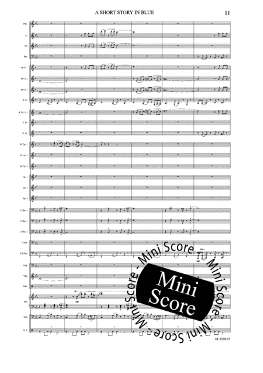A Short Story in Blue Concert Band scores gallery preview page 17