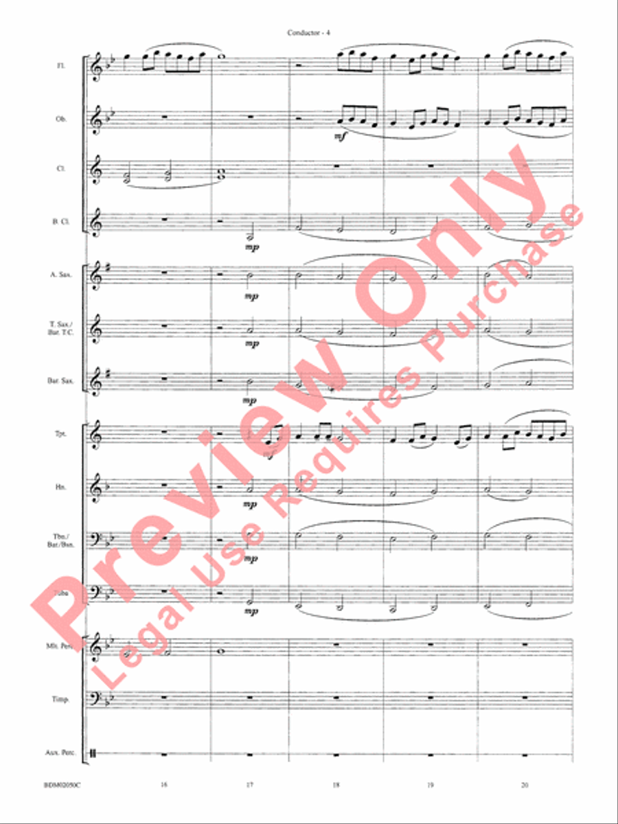 In the Wake of Spring Concert Band scores gallery preview page 7
