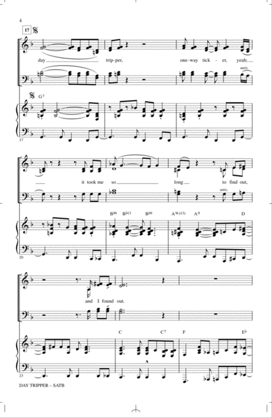 Day Tripper Day Tripper 4-Part scores gallery preview page 3