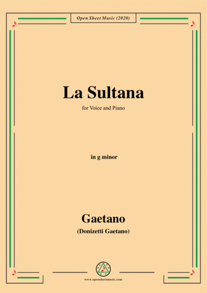 Donizetti-La Sultana,in g minor,for Voice and Piano