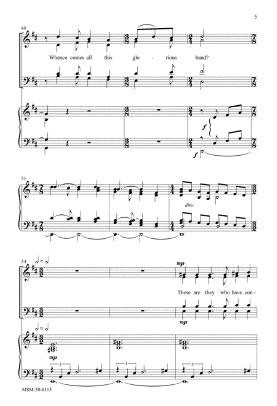 Who Are These Like Stars Appearing 4-Part scores gallery preview page 6