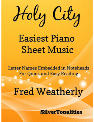 Book cover for Holy City Easiest Piano Sheet Music