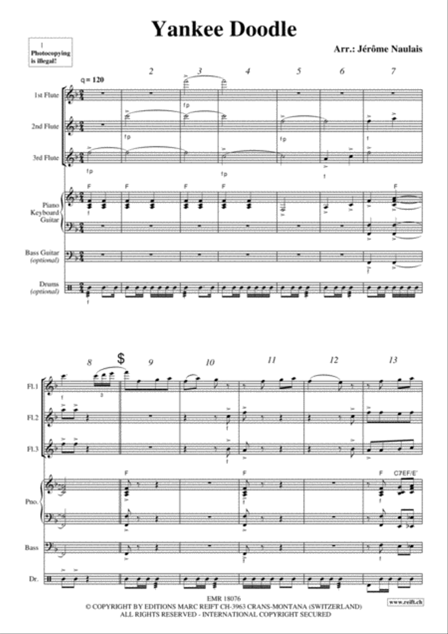 Yankee Doodle Flute scores gallery preview page 3
