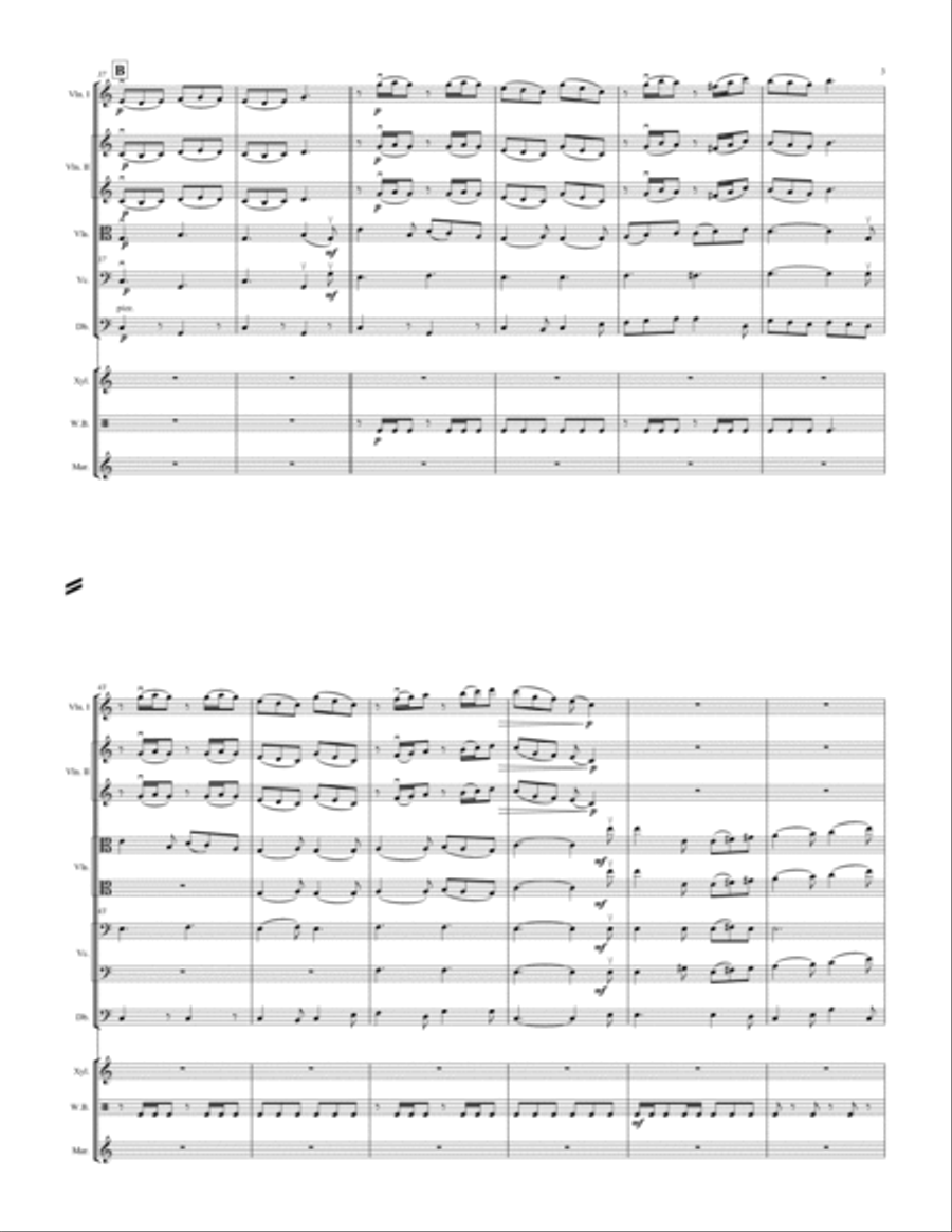 IT CAME UPON A MIDNIGHT CLEAR FOR STRING ORCHESTRA WITH PERCUSSION Chamber Music scores gallery preview page 3