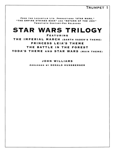 Star Wars® Trilogy: 1st B-flat Trumpet