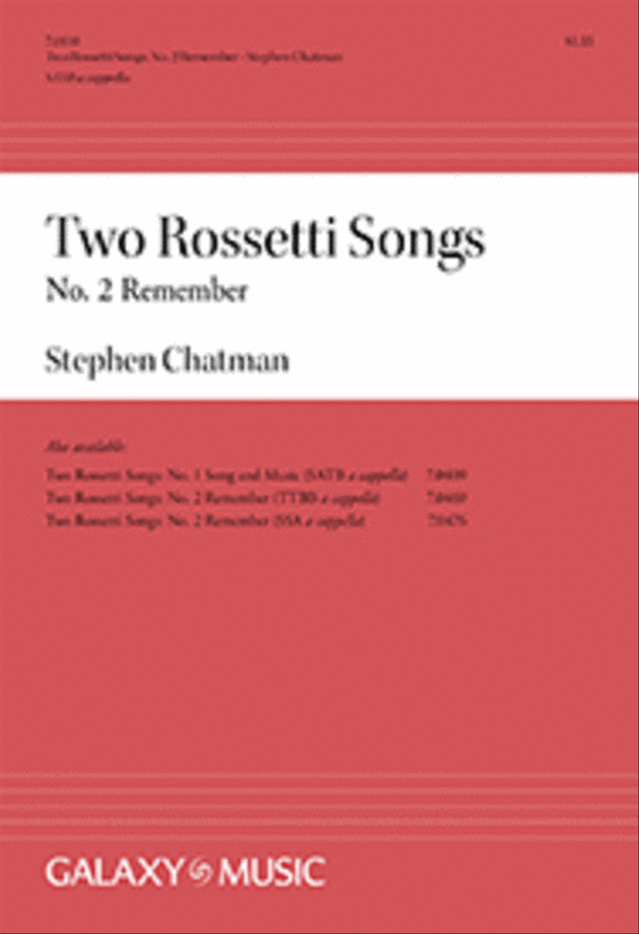 Two Rossetti Songs: 2. Remember