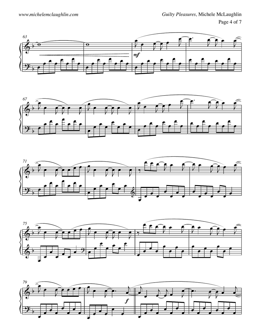 Guilty Pleasures Piano Solo scores gallery preview page 4
