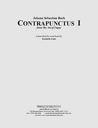 Contrapunctus 1 - STUDY SCORE ONLY