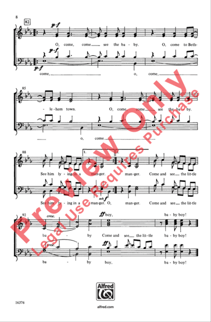 Come, See the Baby 4-Part scores gallery preview page 8