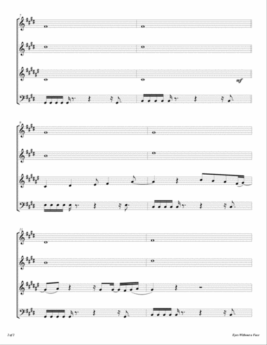 Eyes Without A Face Woodwind Quartet scores gallery preview page 3