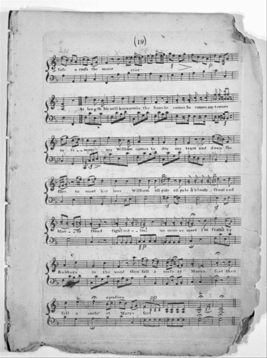 (1) Poor Mary; (2) Little Boy Blew, Nursery Song for two Voices; (3) Shakespeares Willow; (4) The Wood Robin Piano scores gallery preview page 3