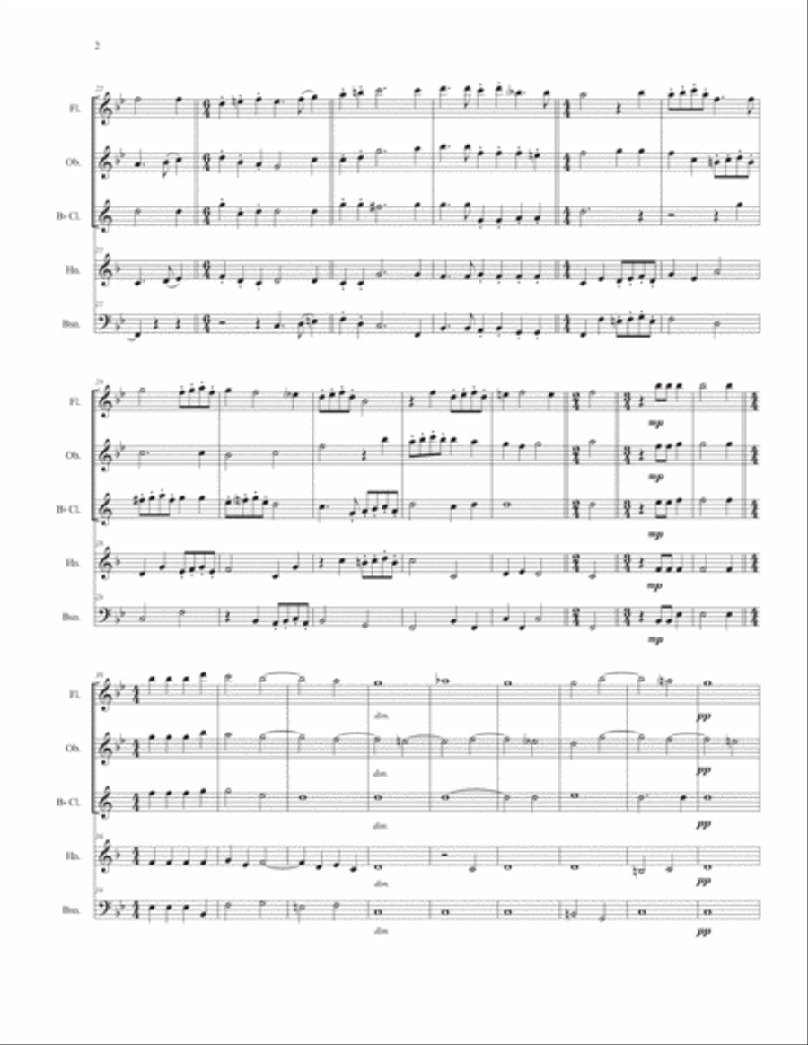 Hark all ye Lovely Saints for Woodwind Quintet Woodwind Quintet scores gallery preview page 4