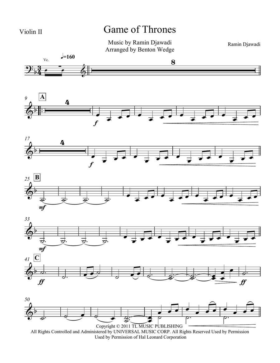 Game Of Thrones String Quartet scores gallery preview page 2