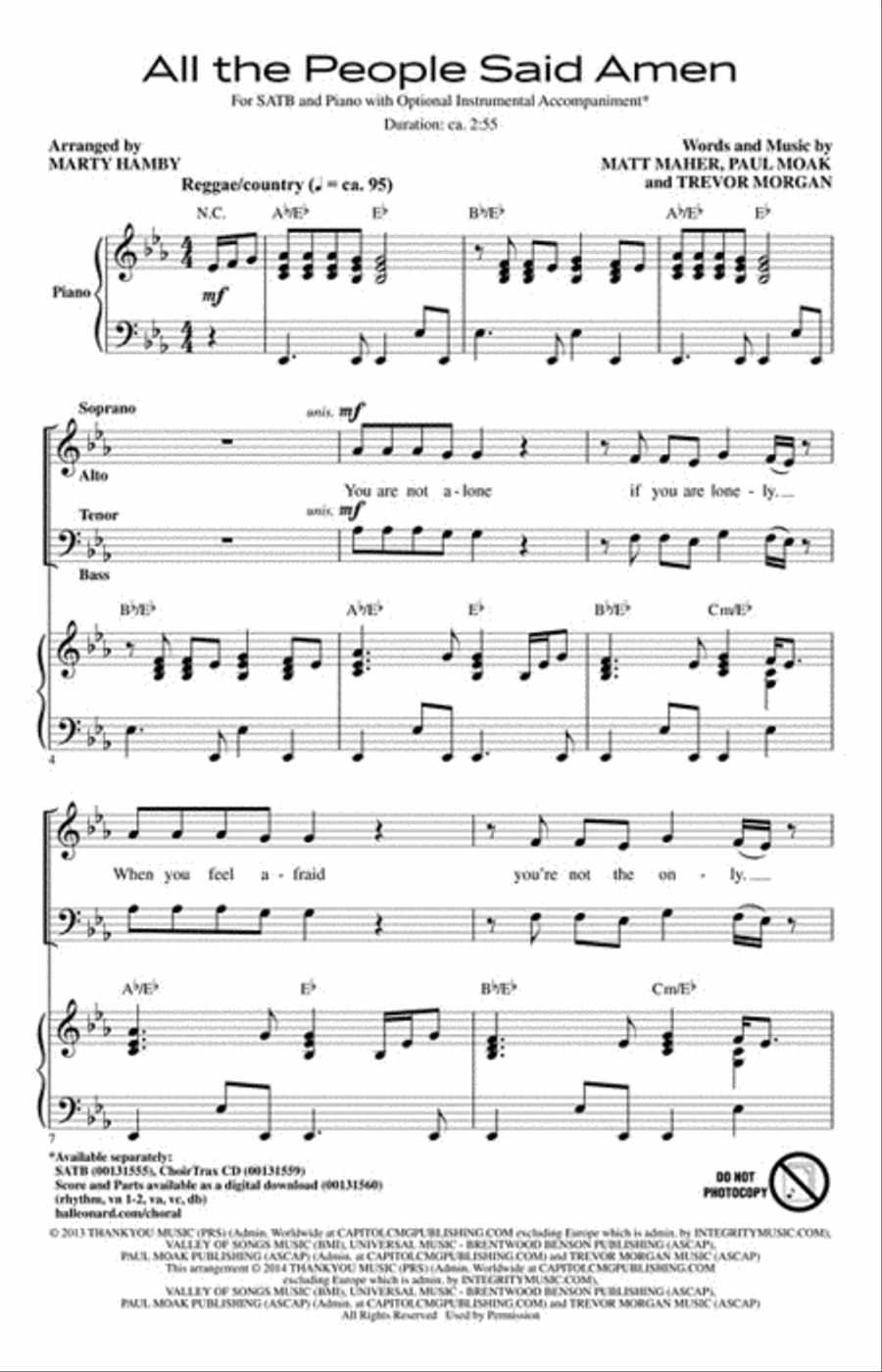 All the People Said Amen All the People Said Amen Choir scores gallery preview page 2