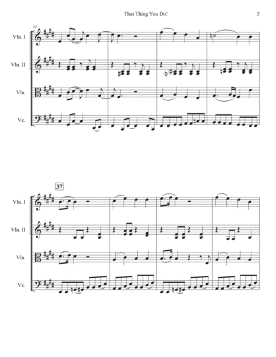 That Thing You Do! String Quartet scores gallery preview page 6