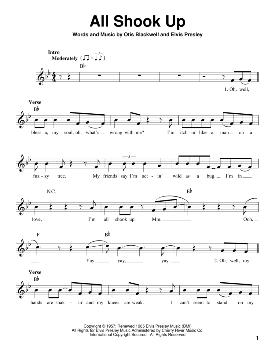 All Shook Up Voice scores gallery preview page 1