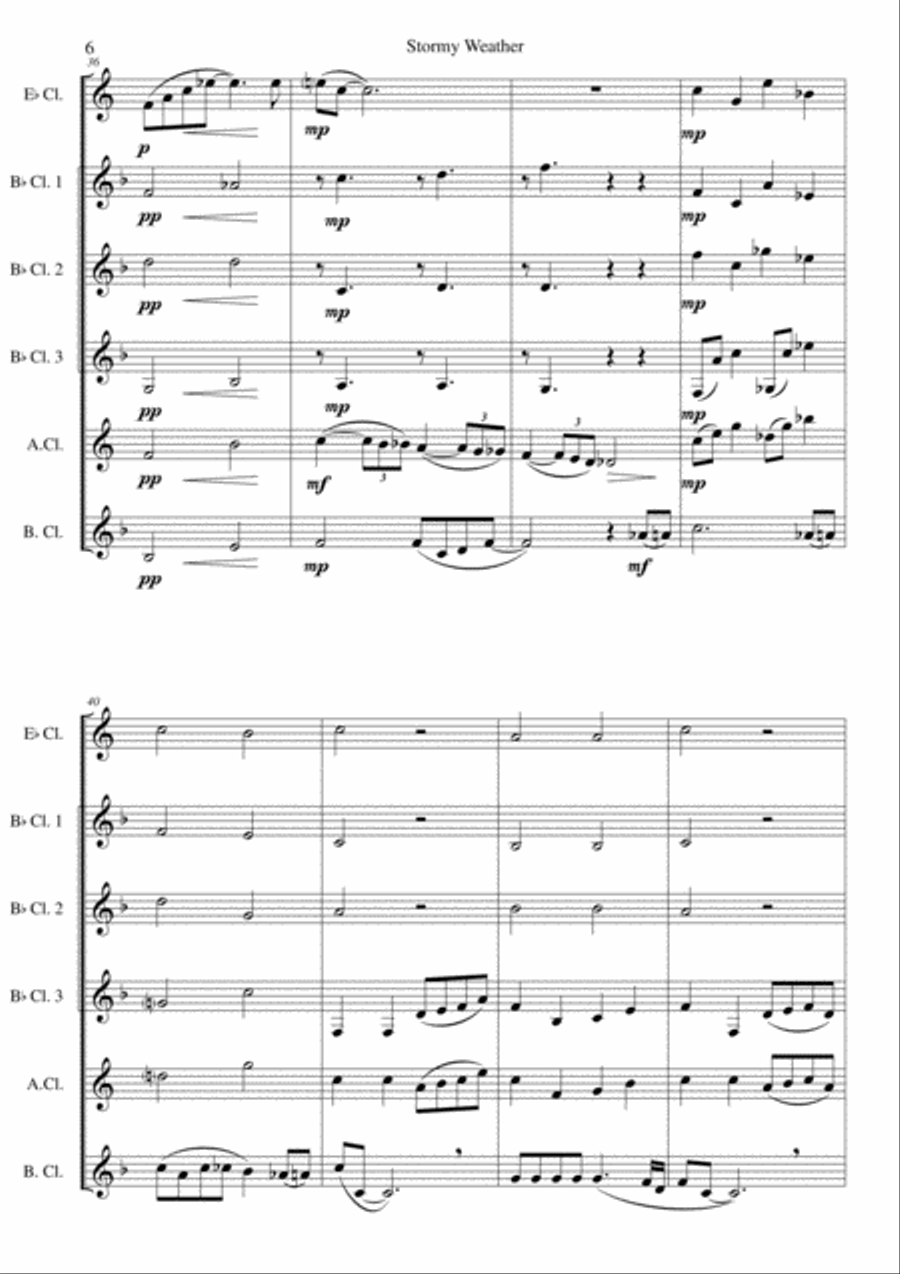 Stormy Weather Woodwind Ensemble scores gallery preview page 6