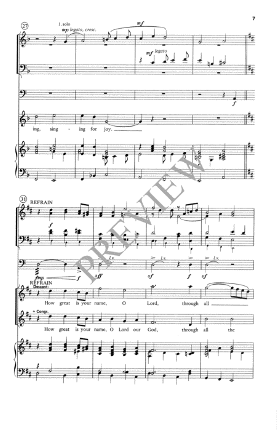 How Great Is Your Name 4-Part scores gallery preview page 8